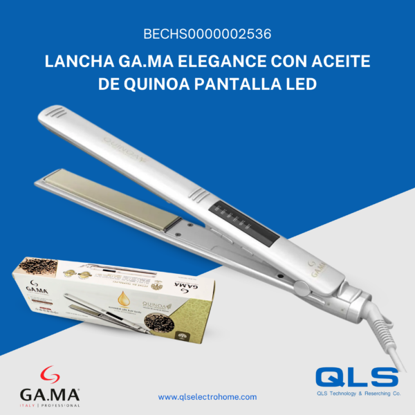 Plancha GA.MA elegance con aceite de quinoa pantalla led